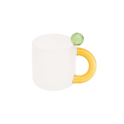 Jelly Beans Fat Mark Cup Glass To Drink Taza Cafe Lovely Ins Manual Color Milk Glass Coffee Cup Lovers: Blue