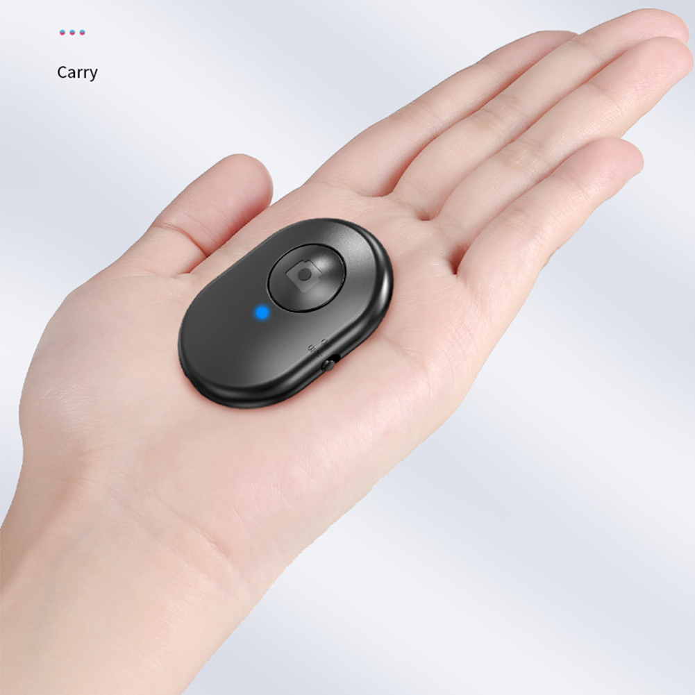 Rechargeable Wireless Bluetooth-Compatible Self-Timer Selfie Stick Shutter Release Wireless Remote Control for iPhone Android