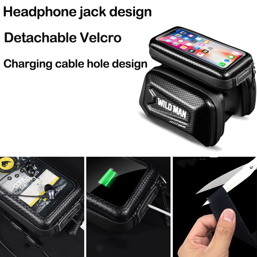 3 Types Bicycle Bags Bicycle Front Waterproof Screen Touch Screen Phone Bag Mountain Bike Top Tube Bag Cycling Pannier Bag