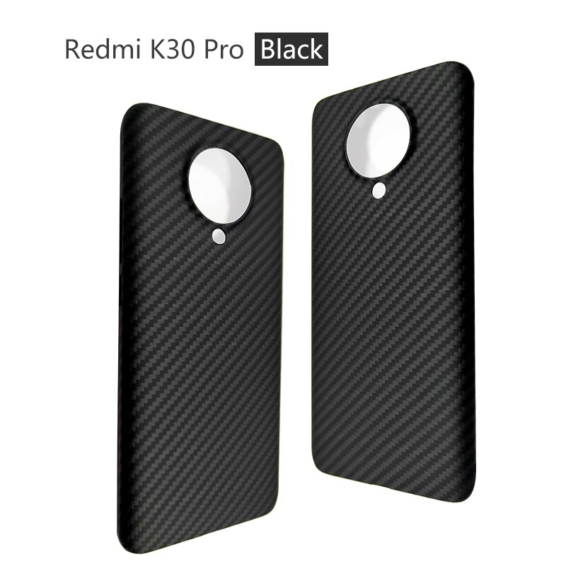 Xiaomi 10/10Pro/10Ultra case Redmi k30pro carbon fiber case, matte aramid fiber ultra-thin anti phone case: Redmi K30 pro -black