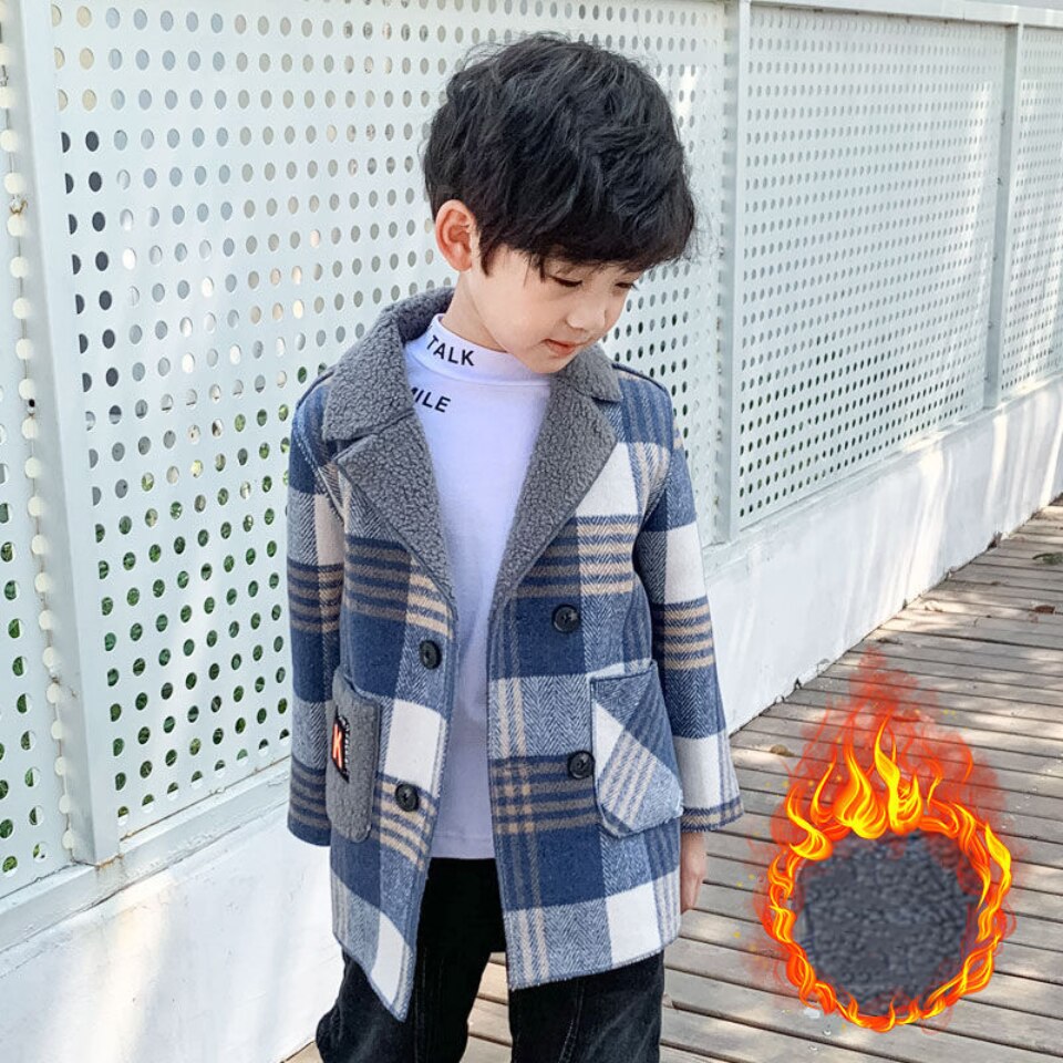 Chaqueta de lana para niños, abrigo corto cálido en 2 colores, ropa informal de para niños de 2, 3, 4, 6, 8 y 10 años, Otoño e Invierno