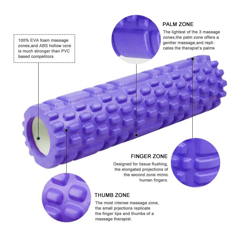 Fitness Back Roller Yoga Column Gym Fitness Foam Roller Pilates Yoga Exercise Muscle Massage Roller Soft Yoga Block