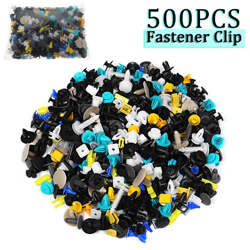 Universal Auto Fastener Car Bumper Clip 1000PCS Mixed Vehicle Retainer Rivet Door Panel Fender Liner Car Styling