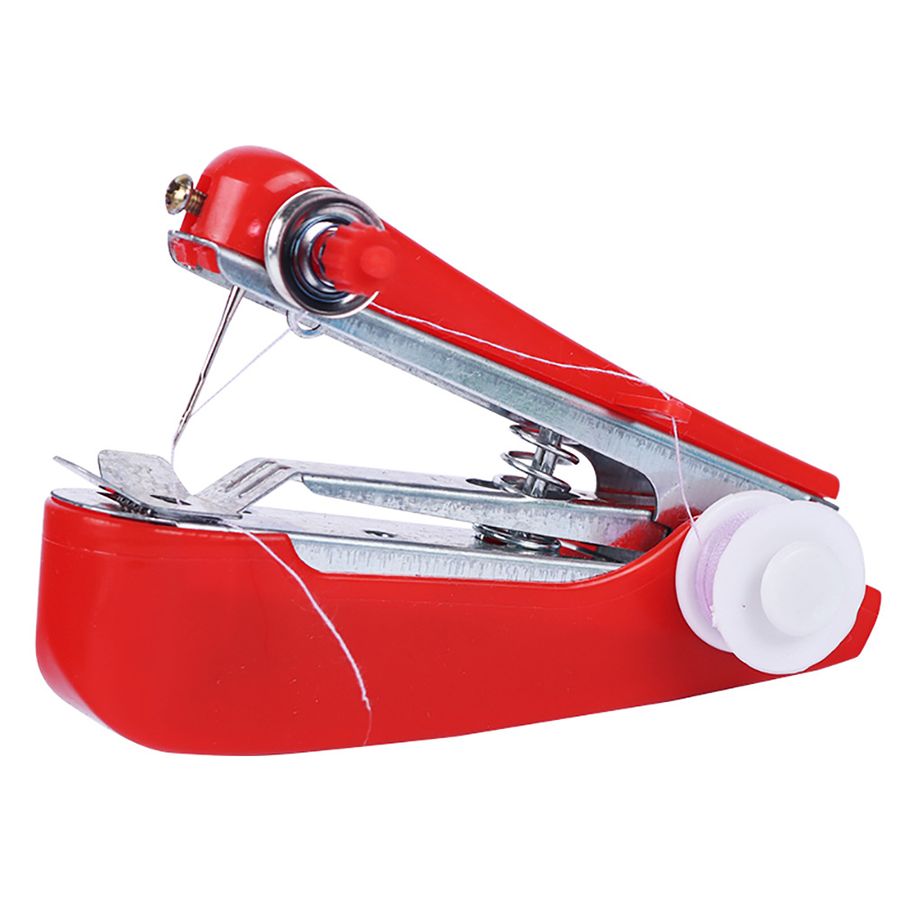 Mini máquina de coser Manual para el hogar, Kit de costura multifuncional, portátil, de bolsillo, 4 colores disponibles: Rojo