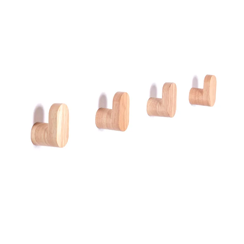 1/2 stuks natuurlijk hout kleerhanger wandmontage kapstok decoratieve sleutelhouder hoed sjaal handtas opslag hanger badkamerrek