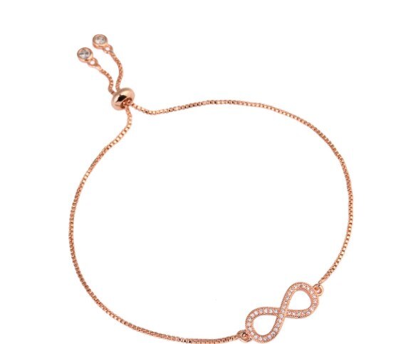 1Pcs 9Mm * 25Mmdiamond Infinity Verstelbare Armband Voor Vrouwen Mode 8 Woord Armband Voor: 3