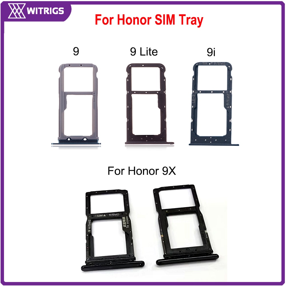 Witrigs SIM Card Tray Holder Slot Socket For Honor 9 Lite 9i 9X 9lite