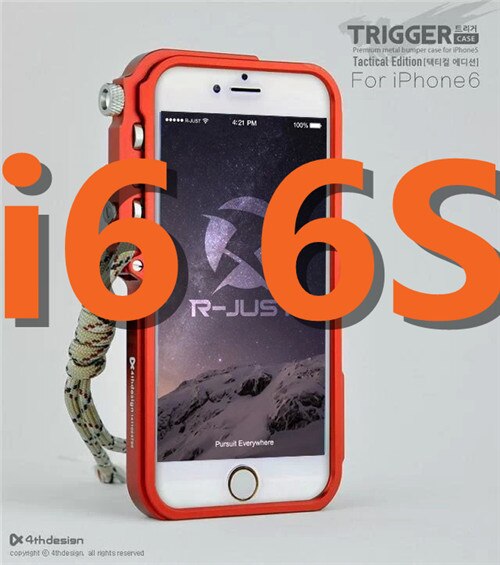 De lujo de gatillo de parachoques de Metal funda para iPhone 6x6 S 6 6 S 7 7 Plus 5 5S SE 4 4S de aluminio funda para el iPhone 7 caso