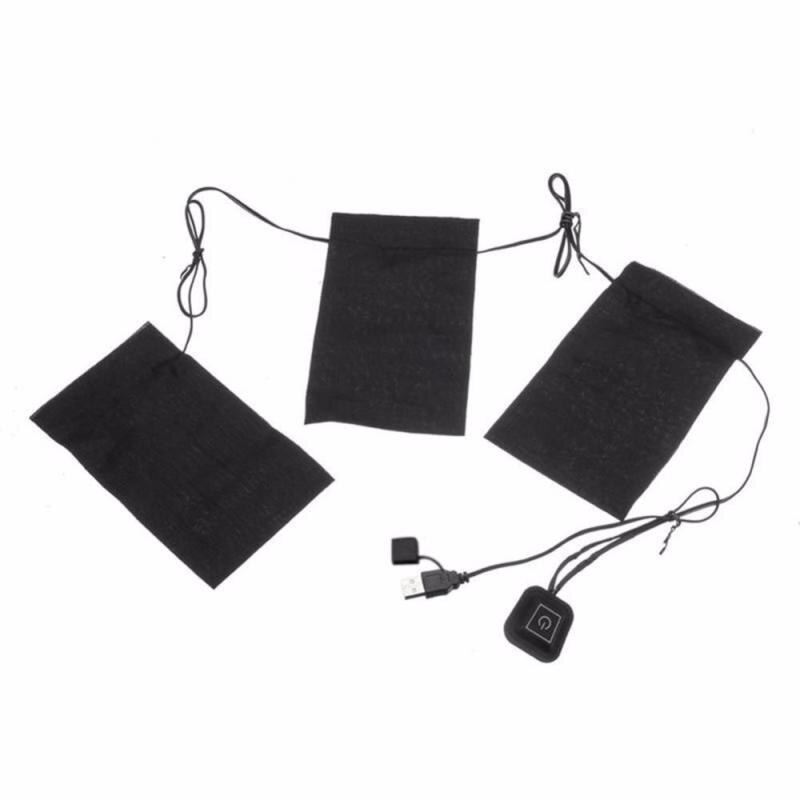 8/5/3pcs USB Electric Heated Jacket Heating Pad 3 Gear Adjustable DIY Heated Clothing Carbon Fiber Heated Clothes Pad: 3pcs