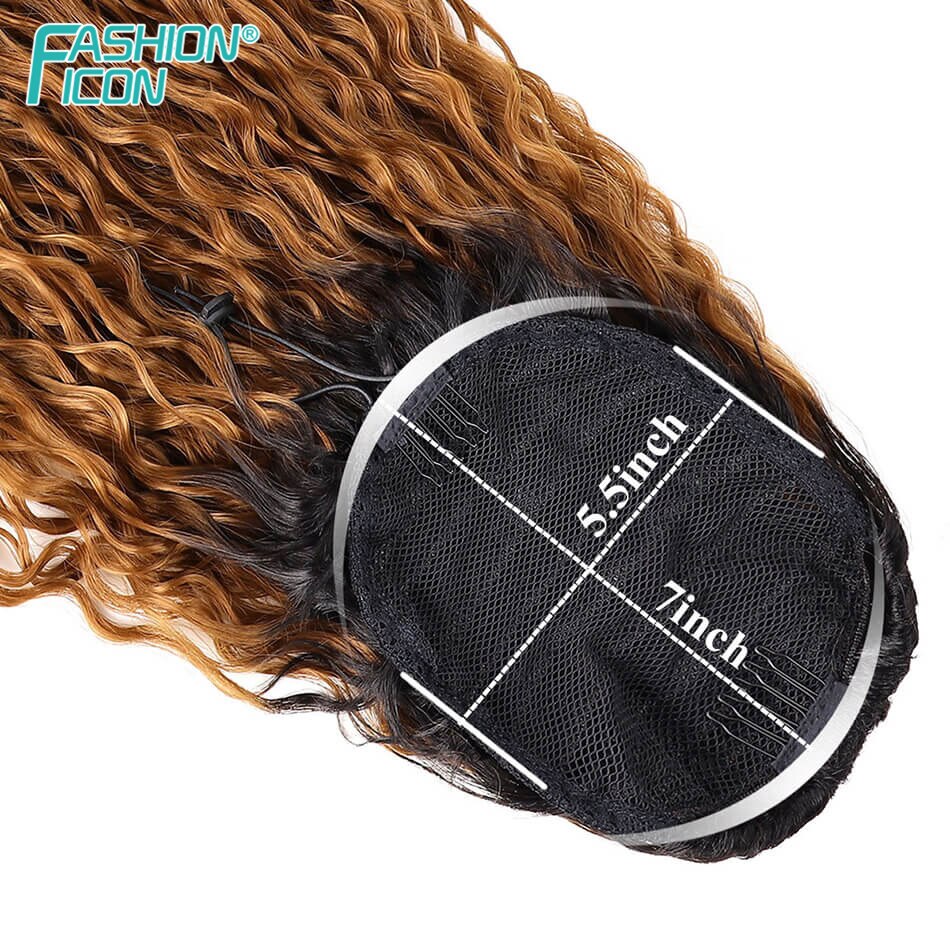 Extensions de queue de cheval synthétiques de cheveux réalistes avec pince 28 pouces 140G fausse tresse femmes haute température fibre par icône de la