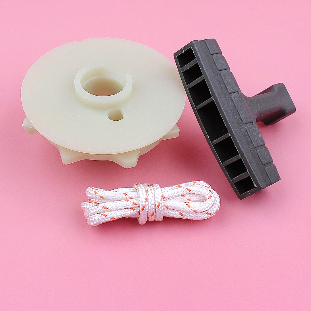 Recoil Starter Pulley Handle Grip Rope Kit For Partner 350 351 McCulloch 335 435 440 Chainsaw Spare Tool Replacement Part