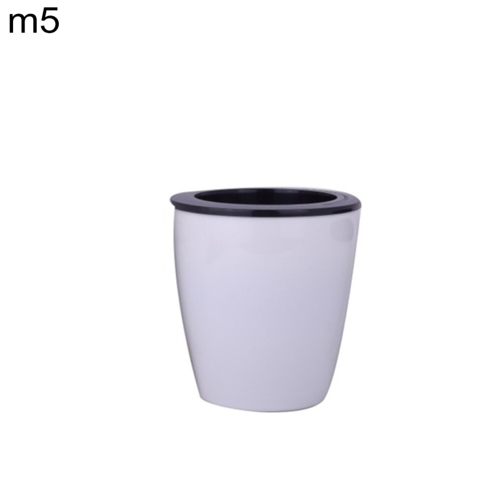 Faul blume topf, automatische wasser Absorption Nachahmung keramik topf, grüNe pflanze hydrokultur harz topf, schwarz und weiß blume topf: M5