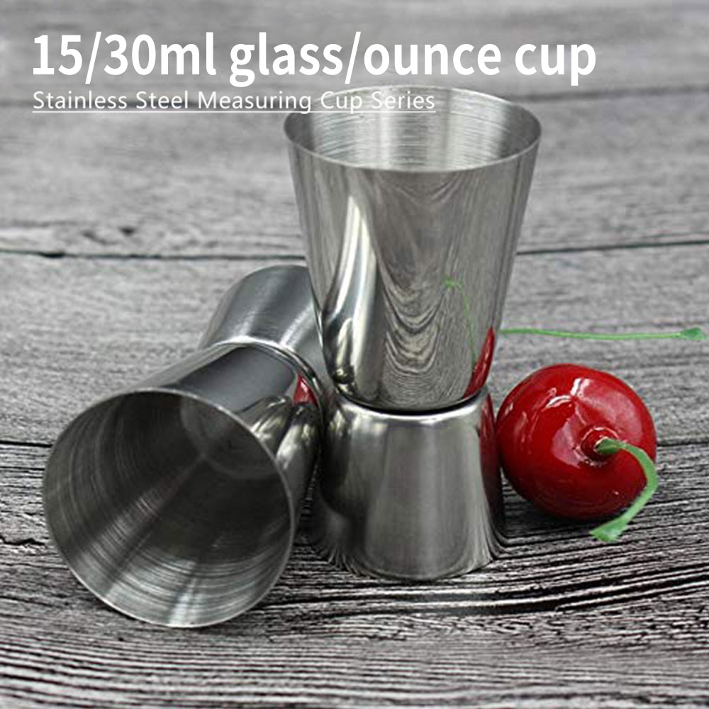 Maatbeker 15/30 Roestvrij Staal Maatbeker Wijn Glas Ounce Cup Cocktail Vloeistof Meten Cup Bar Gadget Accessoires