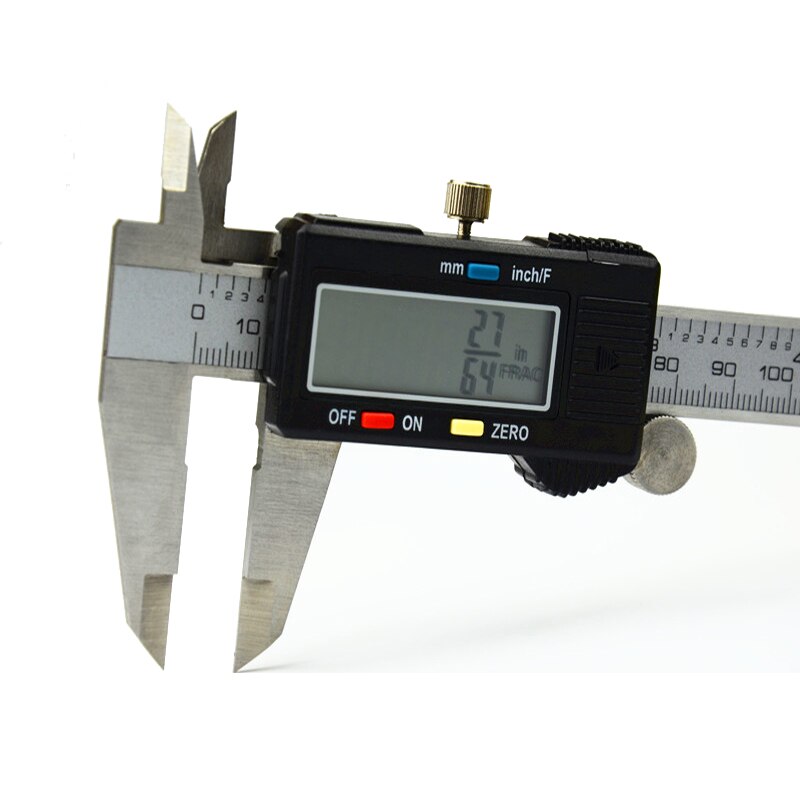 6" DIGITAL ELECTRONIC CALIPER LARGE DISPLAY METRIC, INCH, FRACTIONAL READOUT: FRACTIONAL plastic