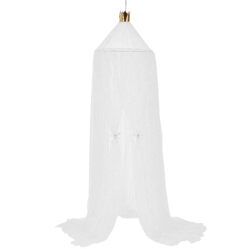 INS Nordic Baby Bed Play Tent Anti Mosquito Cotton Baby Canopy Mosquito Net Princess Bed Canopy Girls Room Decoration Bed Canopy: Ivory