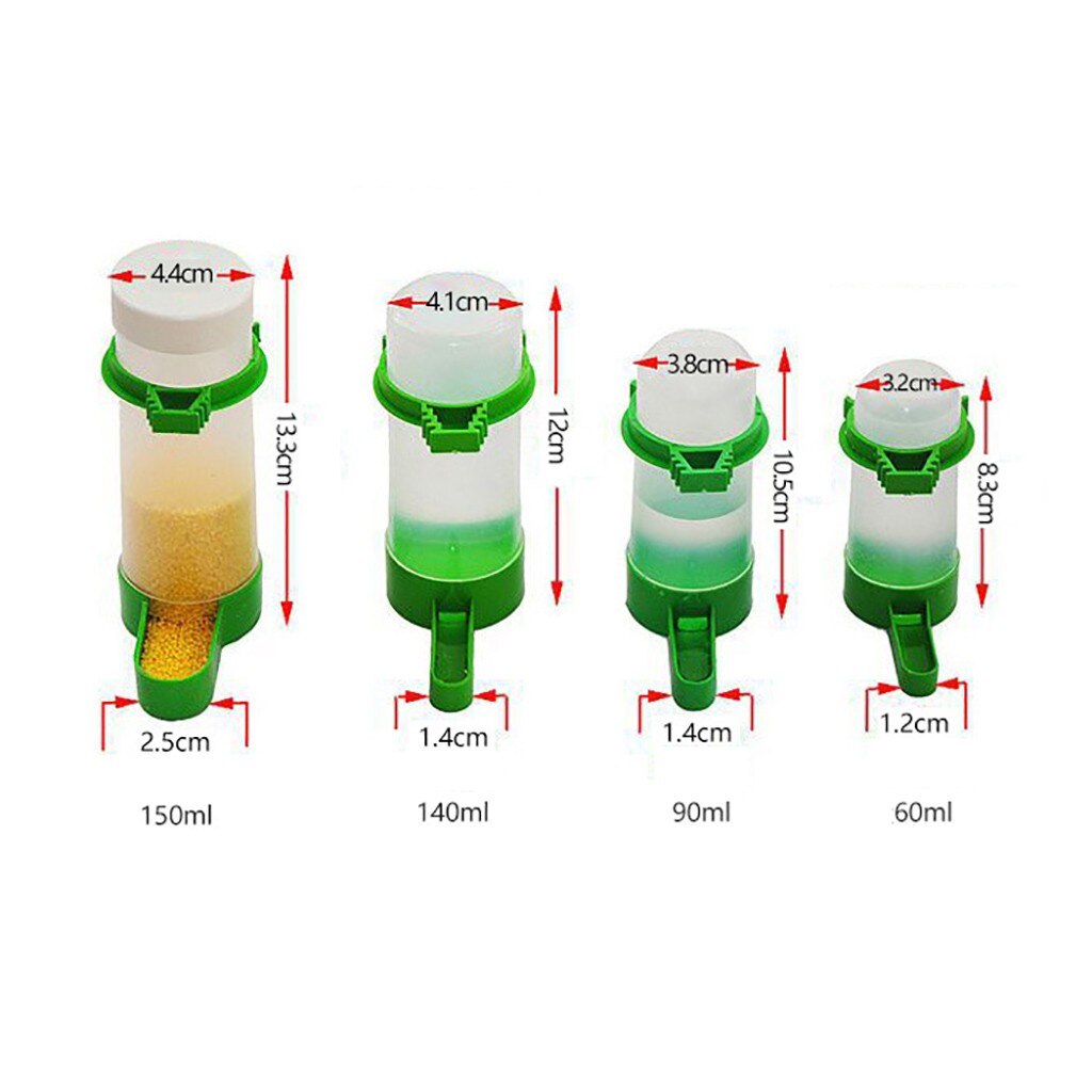 Automatic Plastic Bird Feeder Bird Water Bottle Drinker Container Food Dispenser Hanging For Pigeon Bird Accessories