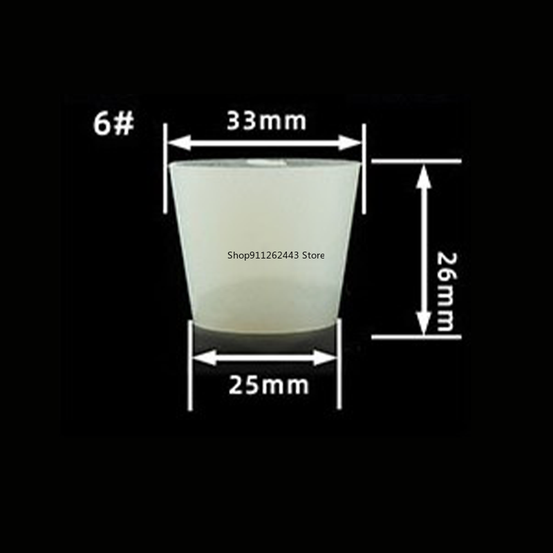 Tapones de silicona sólida para fermentación, tapones de silicona para tarro de fermentación homebrew, tapas de fermentación de goma, 00 # ~ 16 #: Model-6