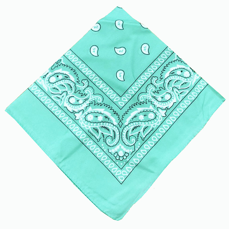 unisex Uomo Donna Bandana in cotone fascia per capelli cowboy Uomo motociclista sport Copricapo Polso Hairwrap Sciarpa avvolgente per la testa su un assolo lato Paisley