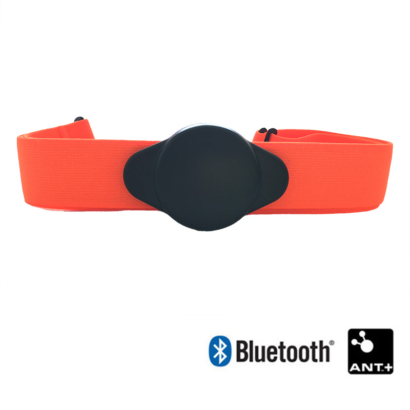 Blu Pulsometro inteligente Cardio Bluetooth Ant + Sensor de Monitor de ritmo cardiaco con correa para el pecho pour iPhone: Orange