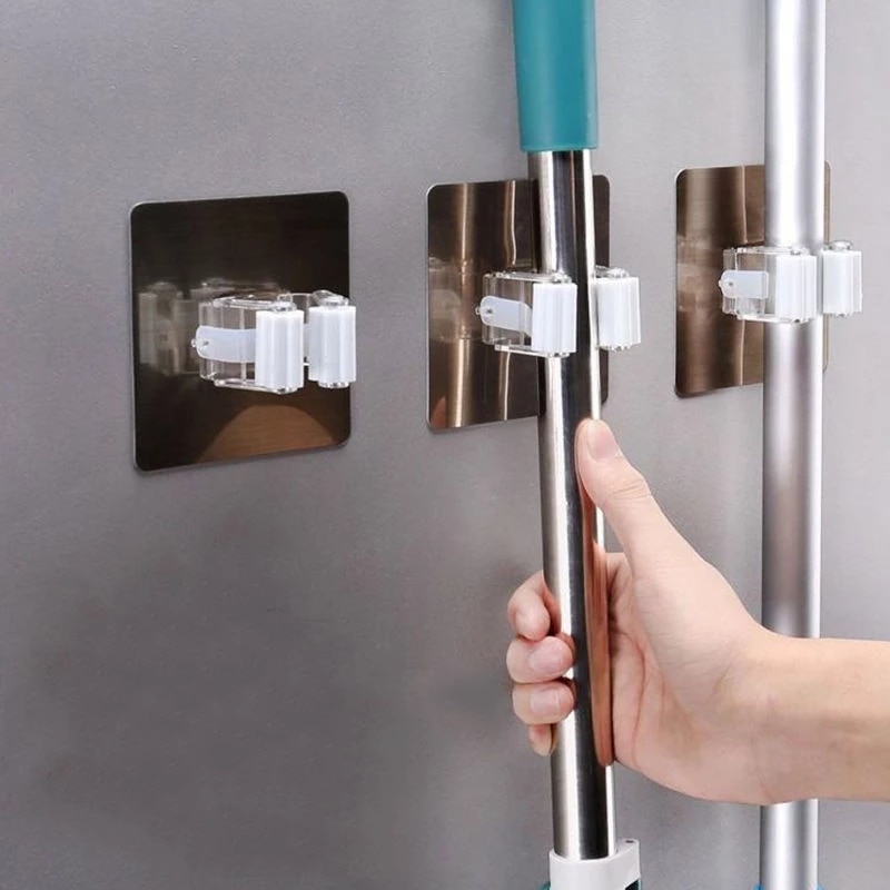 Lijm Multifunctionele Haken Wall Mounted Mop Organizer Houder Rackbrush Bezem Hanger Haak Keuken Badkamer Sterke Haken