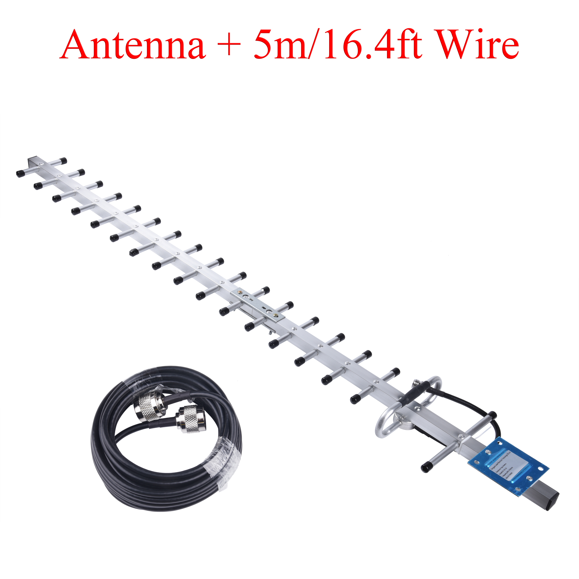 Antena Yagi 2G/3G/4G de 20dBi, 824-2700MHz, antena exterior externa N hembra para GSM UMTS LTE, repetidor de refuerzo de señal móvil: Kit1
