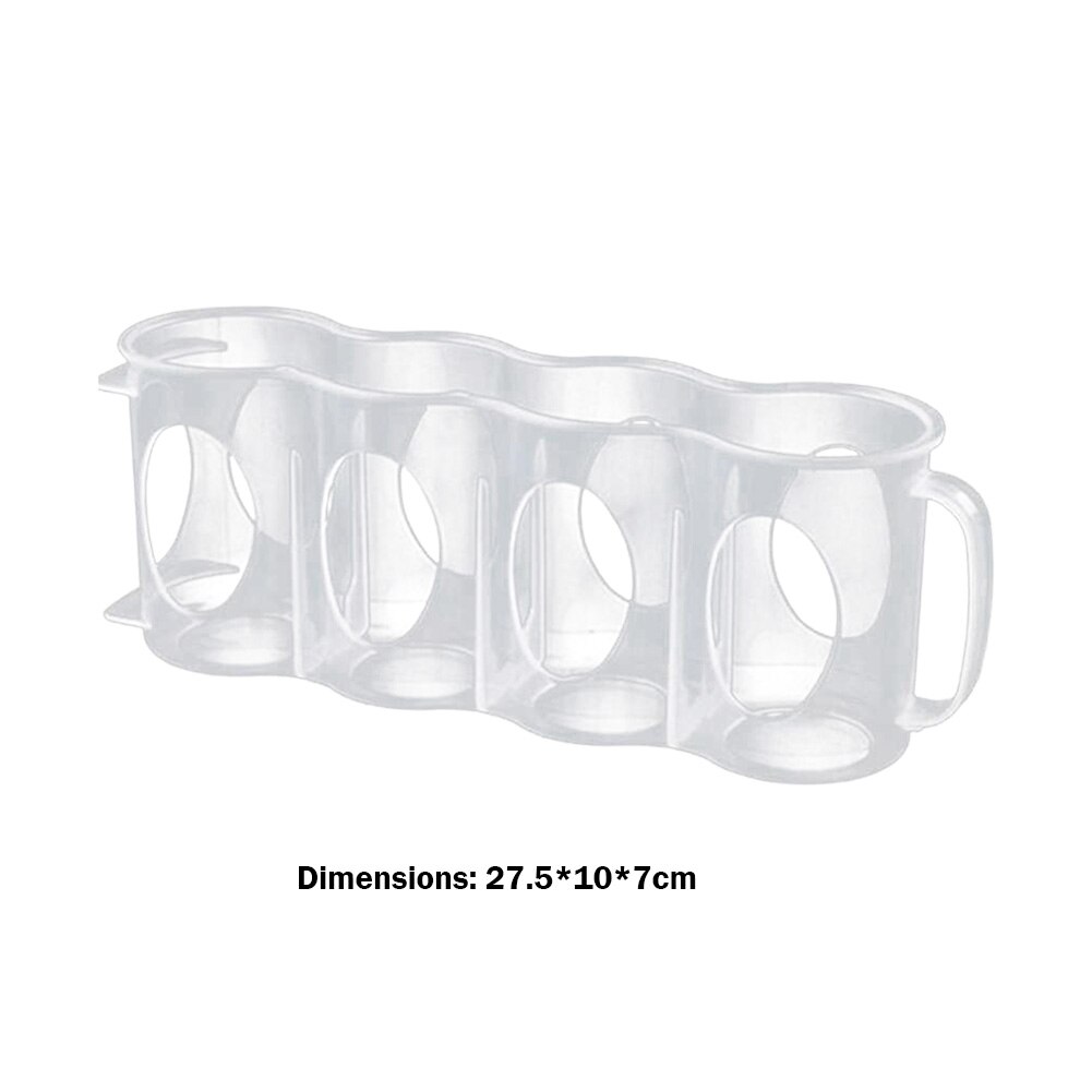 4 Holes Fridge Beer Soda Coke Sprite Drink Can Holder Refrigeration Kitchen Storage Box Accessories Rack Space-Saving Shelf