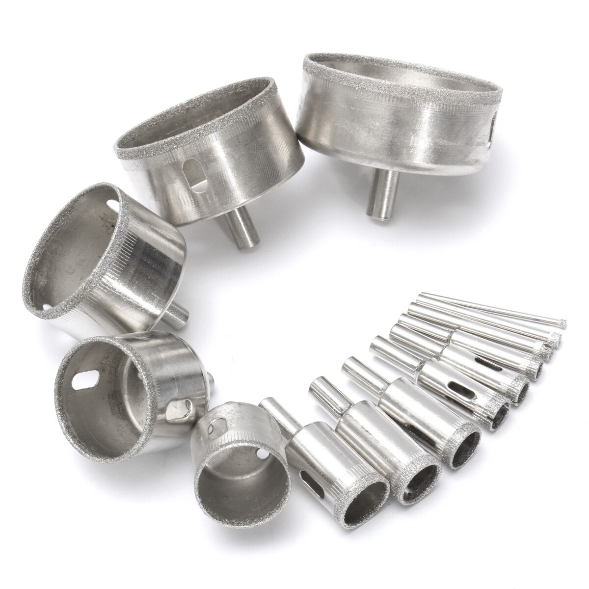 14 pièces 3/5/6/8/10/12/16/18/20/30/40/50/60/70mm diamant trou de scie carrelage céramique verre porcelaine marbre forets ensemble