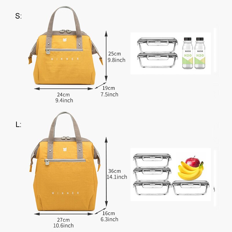 Reise Isolierte Mittagessen Taschen Thermo Schulter Kühler Taschen Frische Halten Bento Beutel Picknick Verdicken Container Zip Tote Zubehör