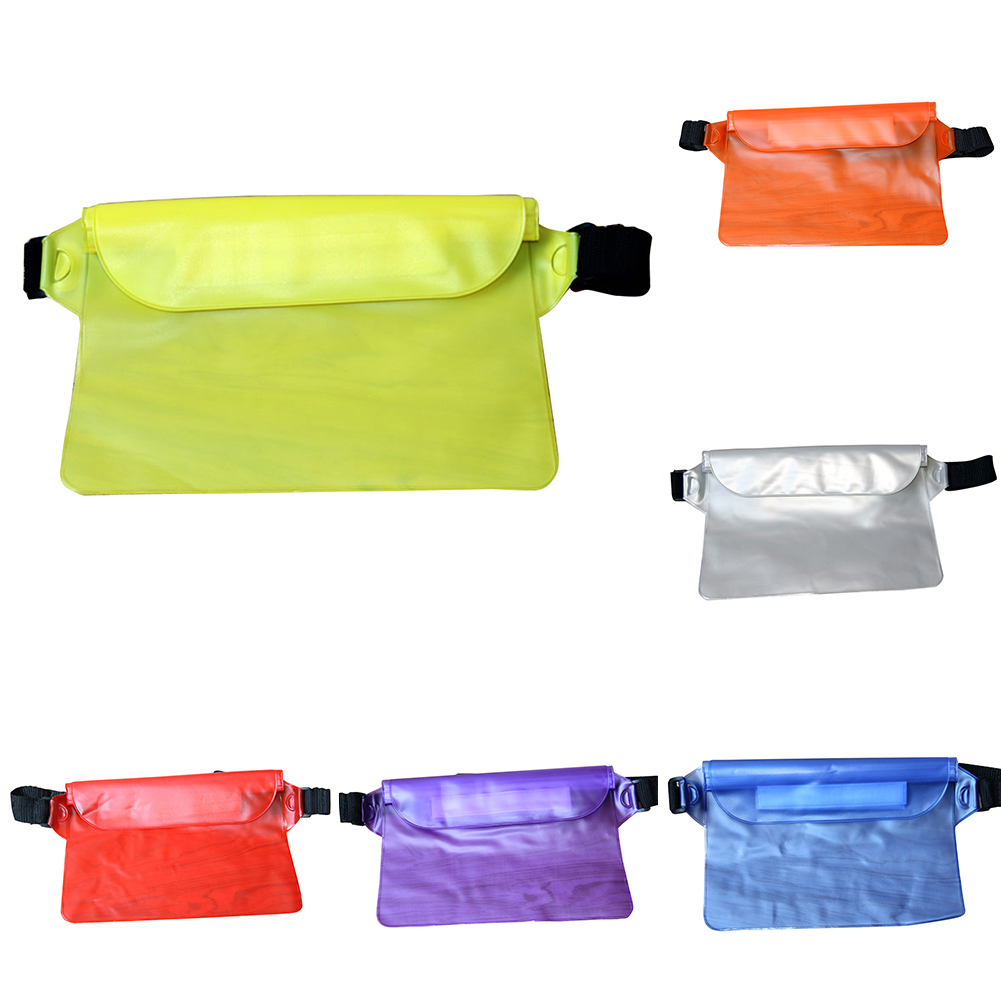 Utendørs sport bading strand stor kapasitet pvc vanntett undervanns midjeveske fanny pack strand tørr veske telefonveske lommebok