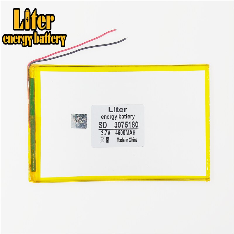 Tablet with built-in 3.7V,4600mAH,3075180 Polymer lithium ion / Li-ion battery for tablet pc,,cell phone,speaker,power bank