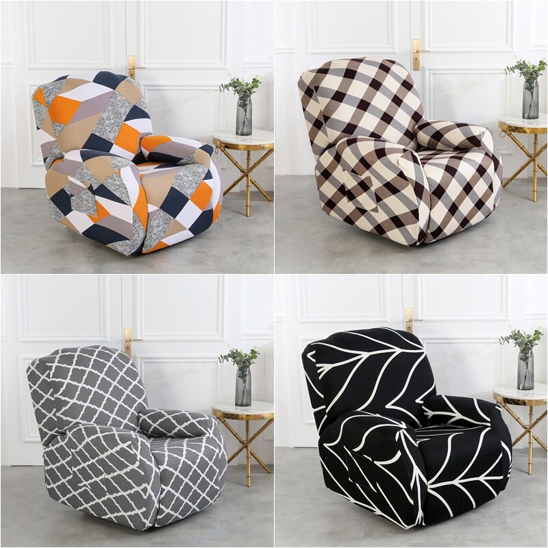 Split Stijl Fauteuil Cover Relax Fauteuil Covers Geometrische Massage Sling Stoel Covers Lounger Enkele Zetel Couch Sofa Kussenovertrekken