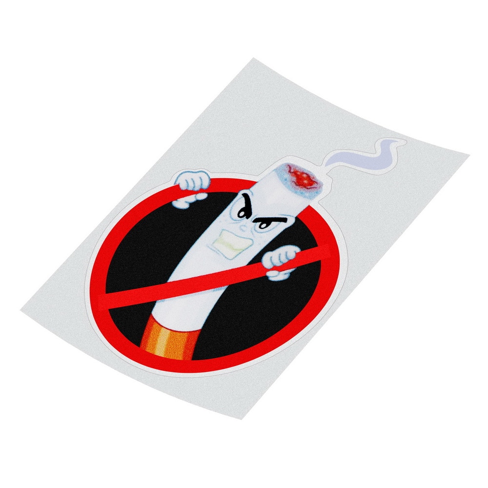 No Smoking Warning PVC Funny Car Stickers Auto Decoration Interior Accessories Car Styling