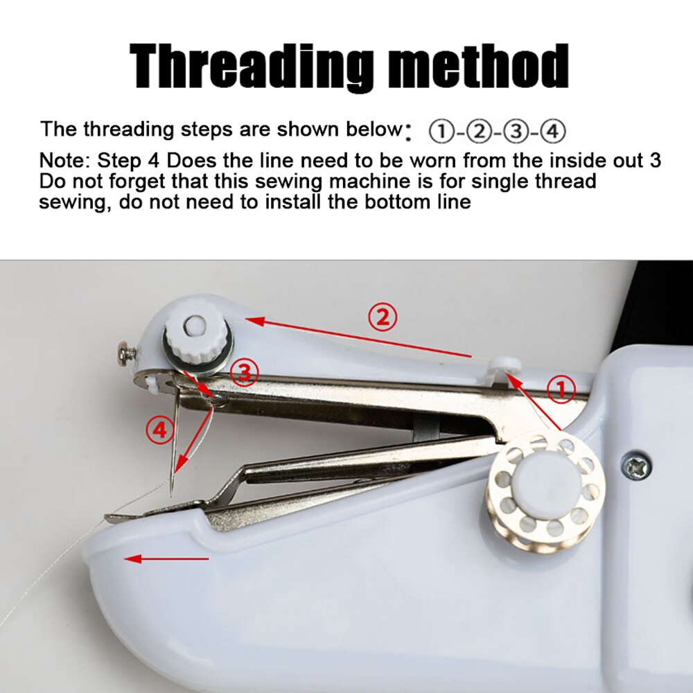 EU/US Plug Mini Portable Handheld Sewing Machine for Quick Repairs DIY Clothes Electric Stitch Sew Cordless Needlework Machine