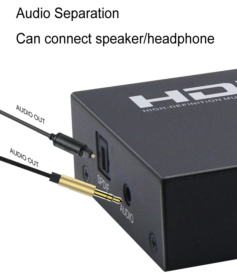 4K 60Hz Hdmi Matrix 2X4 2 In 4 Uit Hdmi Schakelaar Splitter Met Audio-Extractor 1080P Video Converter 2 3 4 Scherm Monitor Weergave