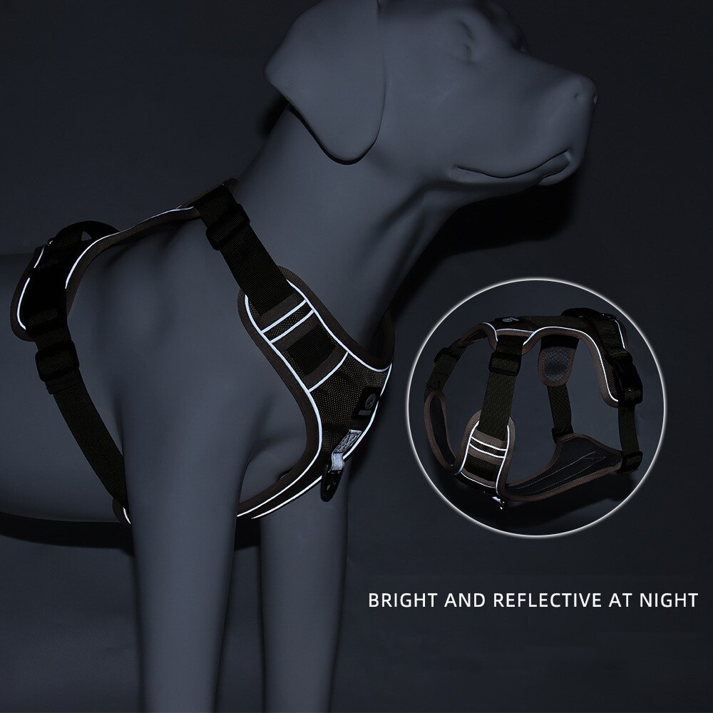 Nylon Dog Harness For Big Dogs Adjustable Safety Large Dog Harness Vest French Bulldog Greyhound Outdoor Walking Harnesses