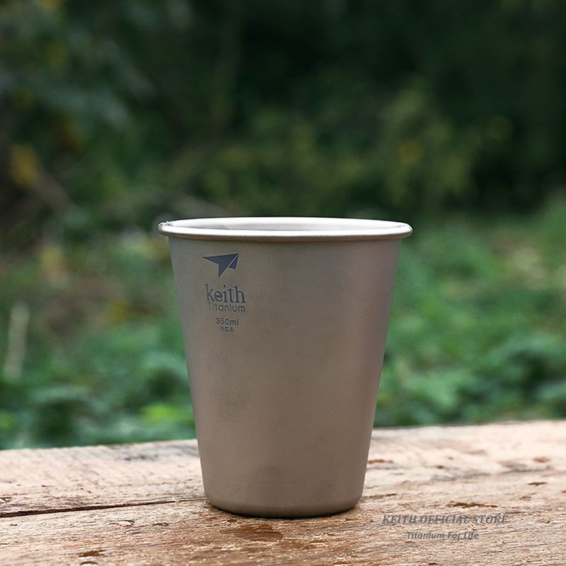 Keith Reinem Titan Bahre Becher Getränk draussen Camping Farbige Titan Kaffee Tassen Ultraleicht Reise Becher 350ml 450ml 40g 45g