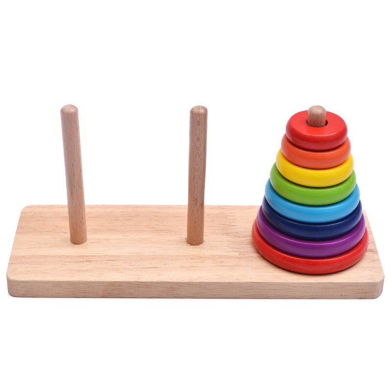 Toren kinderen educatief speelgoed houten vroeg leren klassieke wiskundige puzzel speelgoed voor kinderen