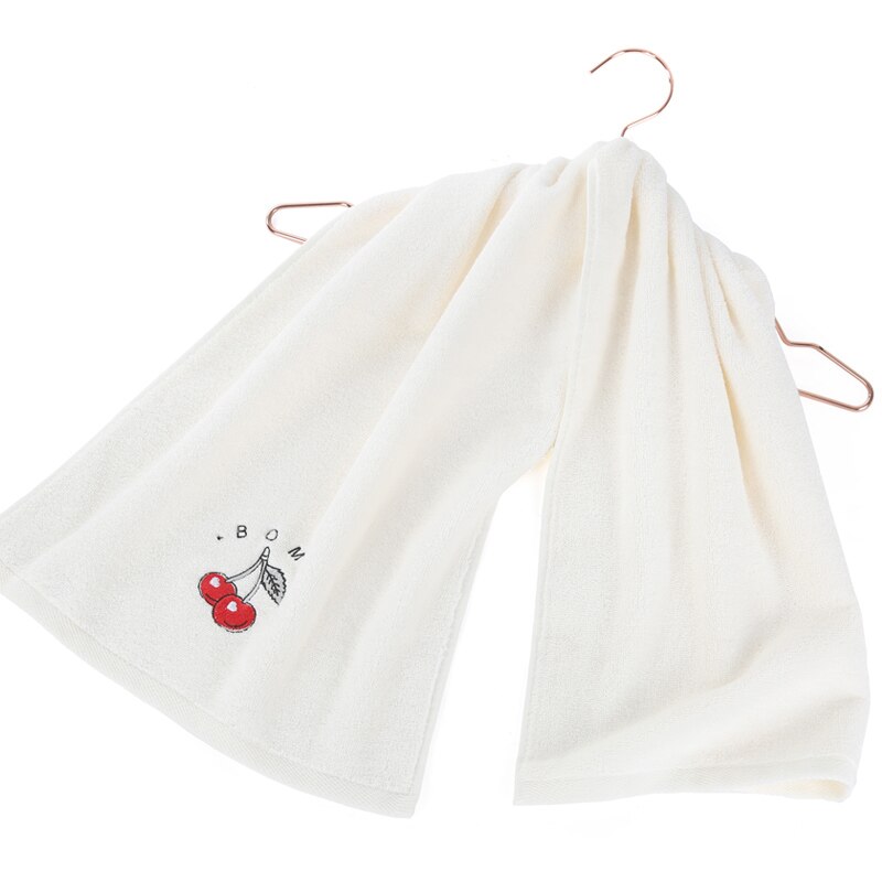 Sports Towel Sweat-Absorbent Lengthened Pure Cotton Face Washing Home plus Size Long Bath Towel Gym Quick-Drying Running: White