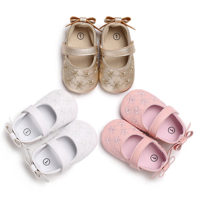Prinses Baby Kids Meisjes Lederen Schoenen Peuter Zachte Crib Schoenen Zomer Zuigeling Leuke Bloemen Schoenen 0-18 M