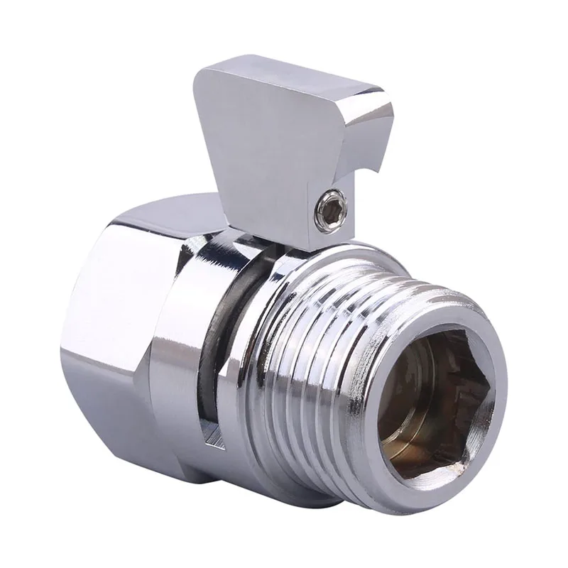 Shut Off Valve Shower Valve Pressure Regulator Shower Head Solid Brass Junction Water Flow Control Water Saver