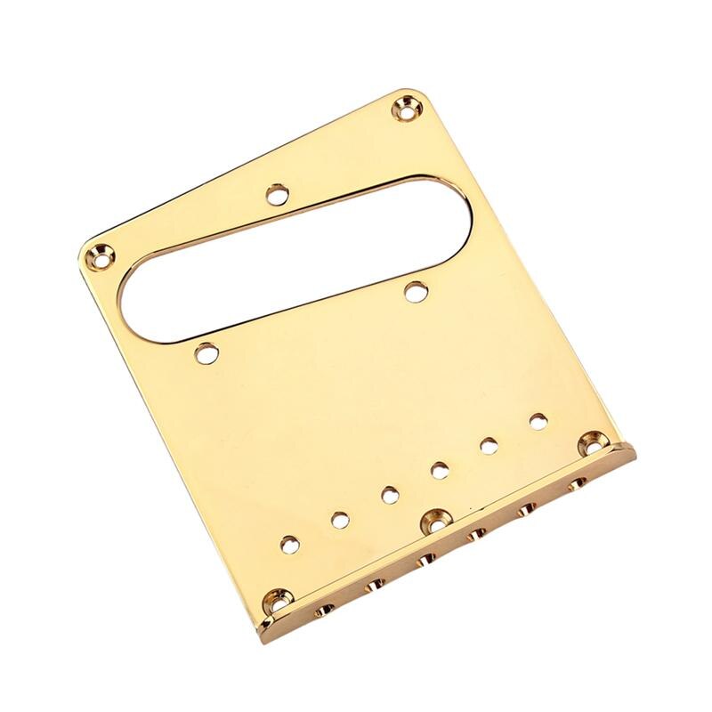Bridge Plate Assembly for Guitars Without Brass Saddles 98mm: Golden