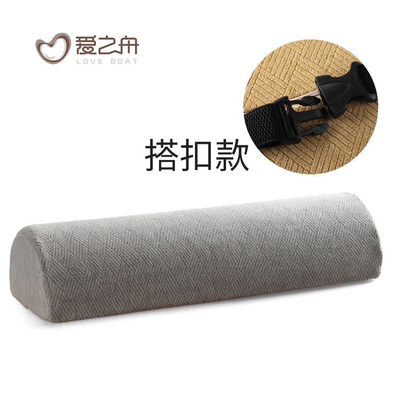 Small Pillow Half-Moon Foot Ankle Knee Lumbar Spine Support Leg Elevation Back Neck Memory Foam Massage Table Bed Recliner: Gray W Buckle