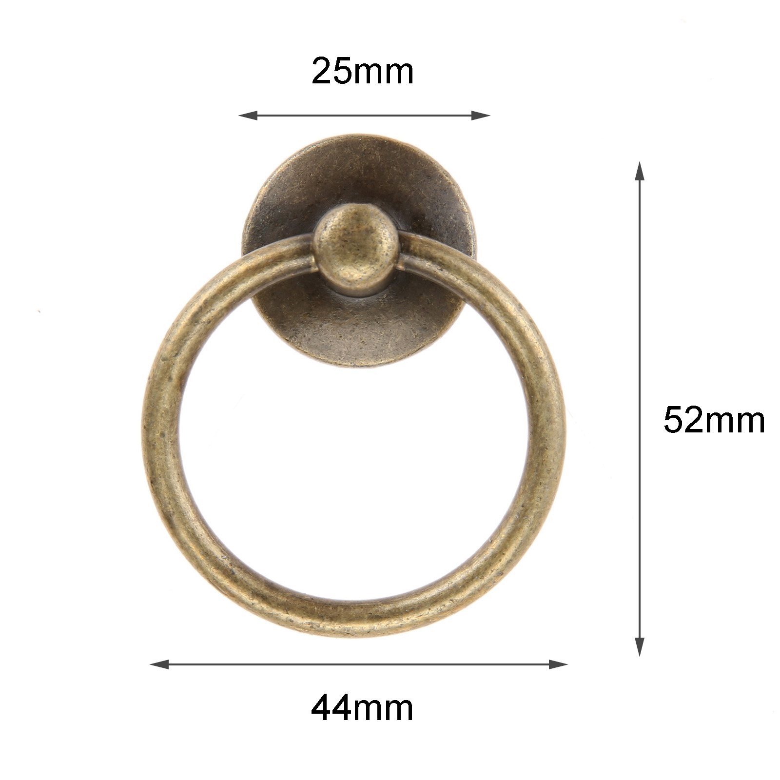 5 teile/satz Ring Knopf Einzigen Loch Metall Griff w/schraube Pull Decor Ktichen Schublade Schrank Gold Silber Schwarz Weiß antike Bronze