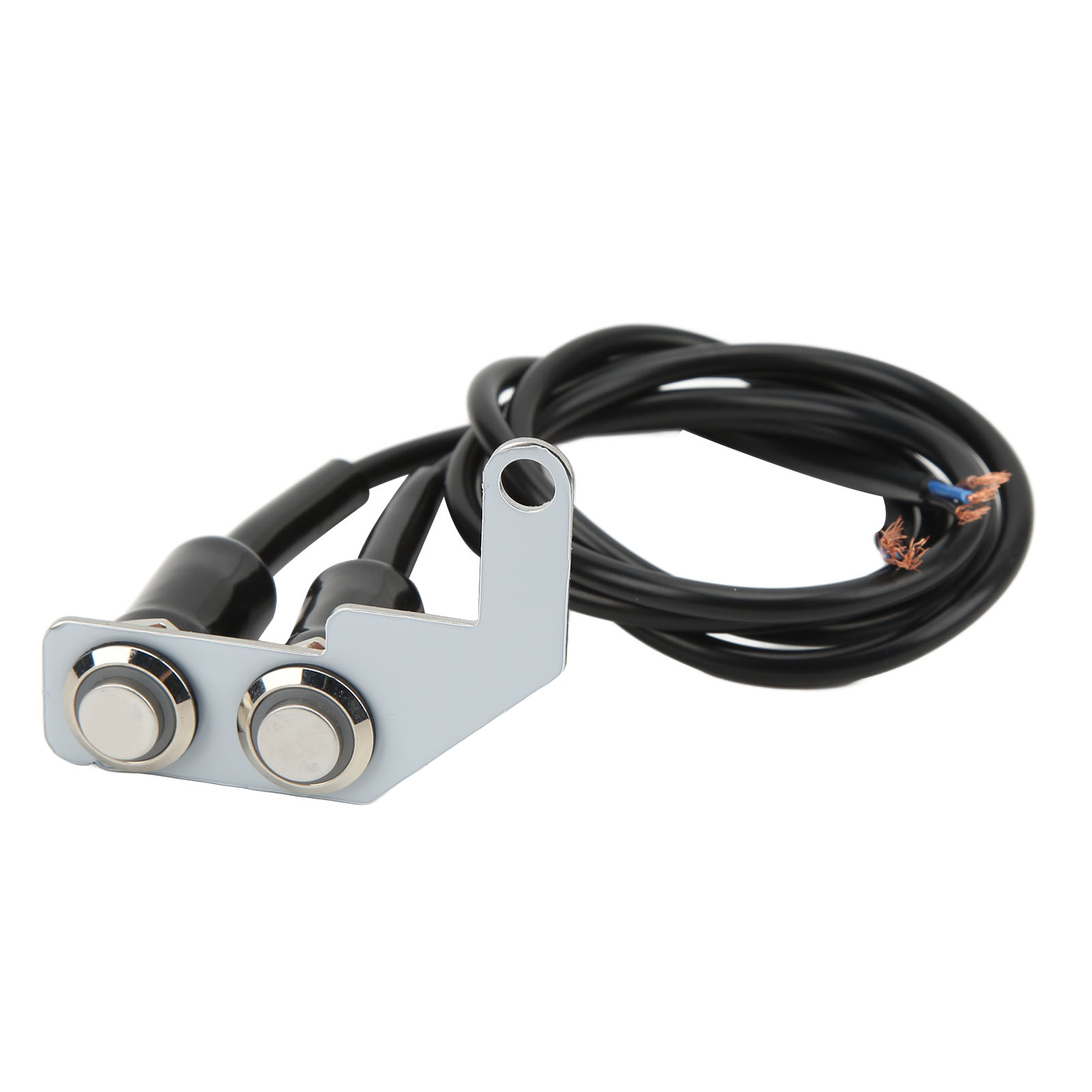 Joli de guidon de moto à LED, lumière de sauna, antibrouillard, bouton de commutation marche et arrêt, support rapide, acier inoxydable pour vélo électrique, bleu: Or