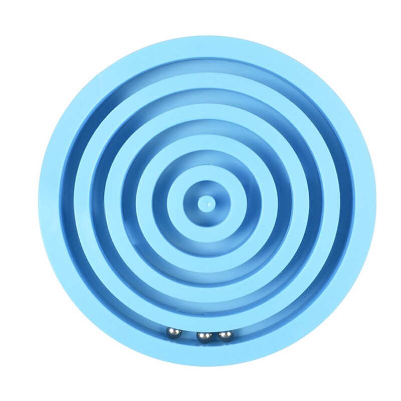 Intellect Bal 3D Puzzel Bal Labyrint Puzzel Toy Sphere Uitdagende Hindernissen Spel Brain Tester Balance Training: Sky Blue