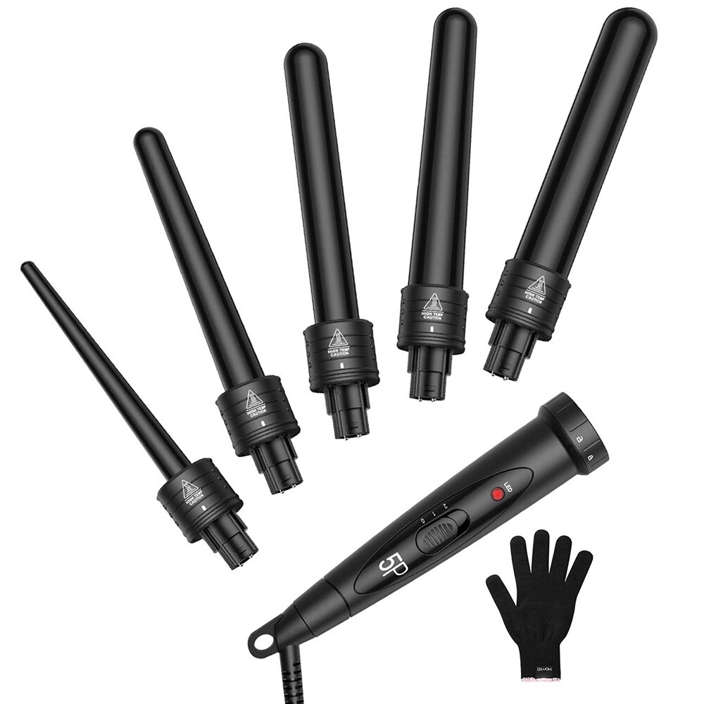 Multifunctional Hair Curler Rollers Machine Hair Wave Wand Electric Looper Hair 5-in-1 Curling Iron Curlers Hair For Women Xmas: 5 Pcs / AU