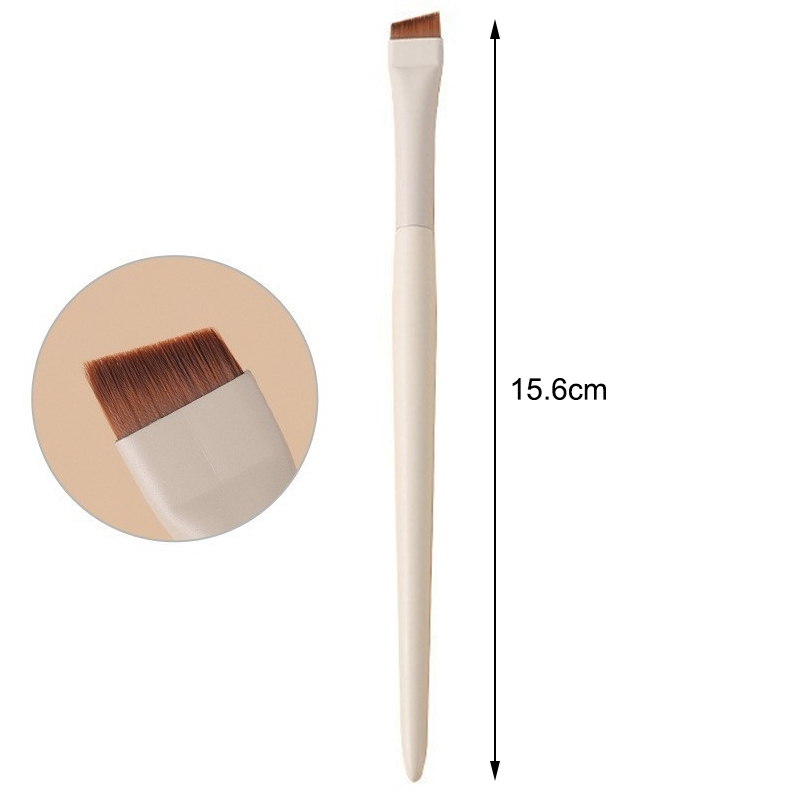 Blade Eyeliner Borstel Ultra Dunne Fijne Hoek Platte Wenkbrauw Borstel Platte Sikkel Eyeliner Borstels Precieze Detail Borstel Make-Up Tools: YELLOW