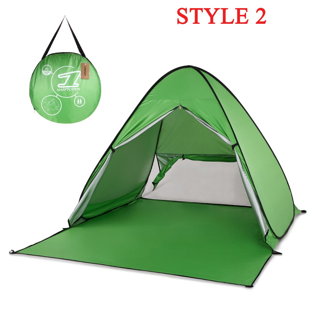 Lixada Automatico Tenda Protezione UV Outdoor Tenda Da Campeggio Istantanea Pop Up Tenda Della Spiaggia Leggero Ripari Per Il Sole Tende Cabana Tenda: style 2 green