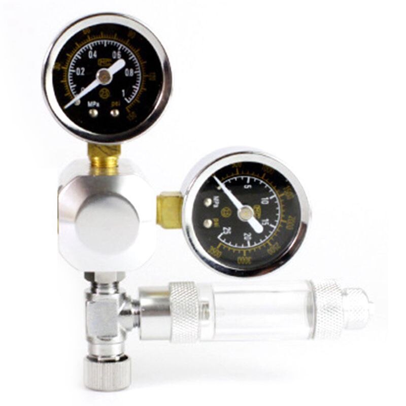 Aquarium Co2 Regulator Tank Live Plant Flow Pressure Control Check Valve Bubble Counter Decompression Table Cylinder Adapter