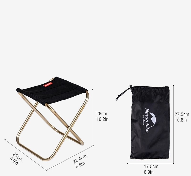 Naturehike Ultra Light Weight Portable Beach Chairs Sturdy Folding Camping Chairs Outdoor Picnic Chairs Aluminum Fishing Chairs
